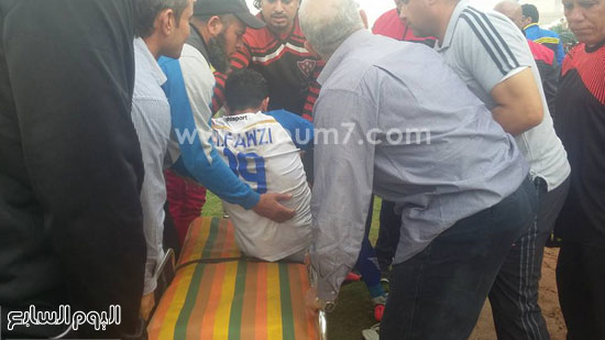 أصابة خطيرة، فريق اسوان ، محمد فوزى مهاجم أسوان (1)