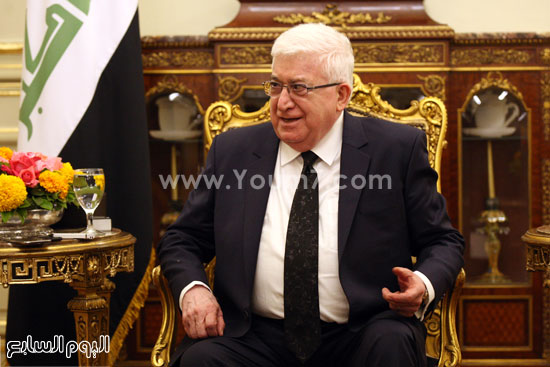 الرئيس العراقى فؤاد معصوم  ،مع  يوسف أيوب فى حواره لـ اليوم السابع (4)