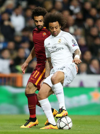 محمد صلاح يودع دورى الأبطال مع روما بعد السقوط أمام ريال مدريد (38)