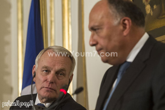 اجتماع وزير الخارجيه الفرنسى سامح شكرى وزير الخارجيه المصرى (7) العلاقات المصرية الفرنسية