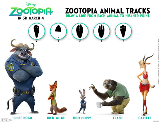 Zootopia-Activity-Sheets