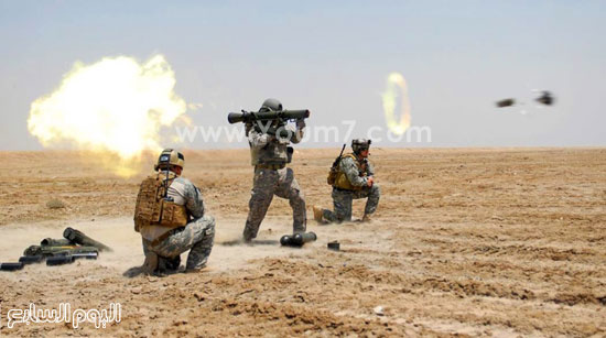 	جنود يقومون بإطلاق القذائف -اليوم السابع -4 -2015