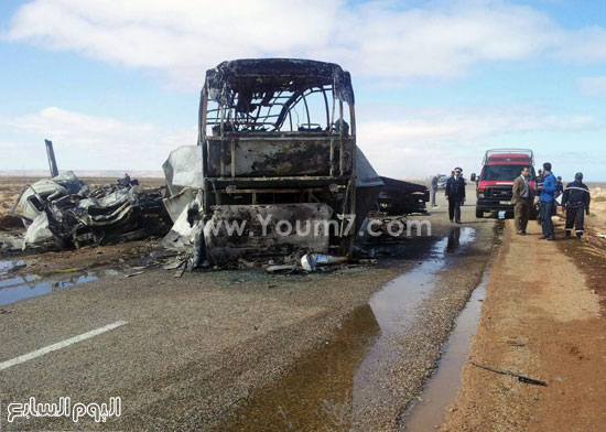 قوات الحماية المدنية المغربية تنتشر موقع الحادث  -اليوم السابع -4 -2015