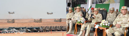 التدخل السريع تقدم عرضا عسكريا بمشاركة مروحيات الهليكوبتر  -اليوم السابع -4 -2015
