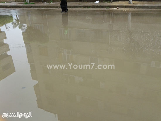 مياه راكدة بالشوارع لغزارة الأمطار -اليوم السابع -4 -2015