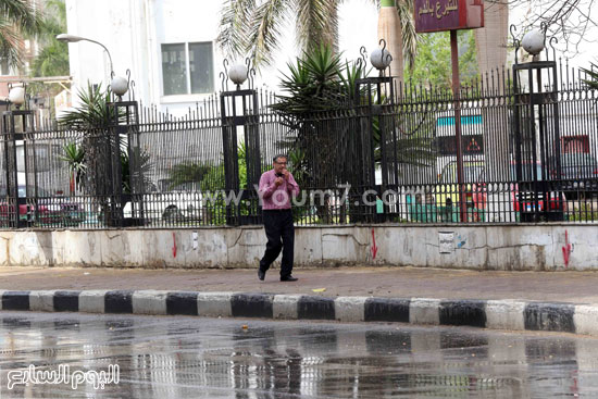  الشوارع تخلو من المواطنين بالتزامن مع سقوط الأمطار -اليوم السابع -4 -2015