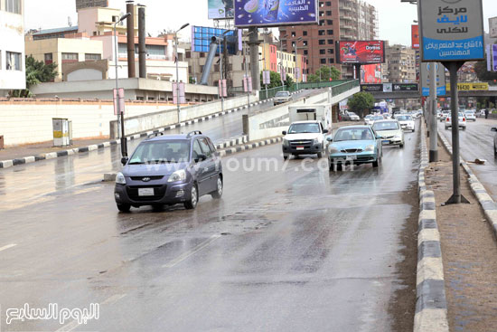  بطء حركة المرور تأثرا بالسقوط الغزير للأمطار -اليوم السابع -4 -2015