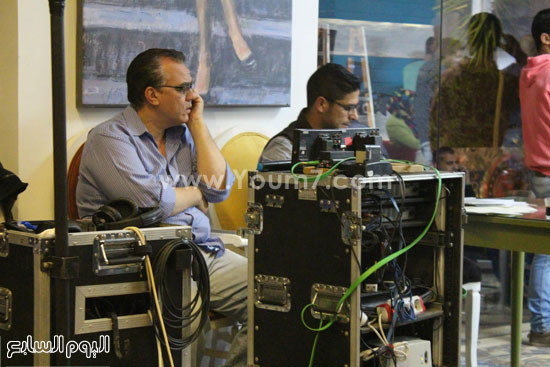 المخرج محمد الرشيدى أثناء الاستعداد لتصوير أحد المشاهد -اليوم السابع -4 -2015