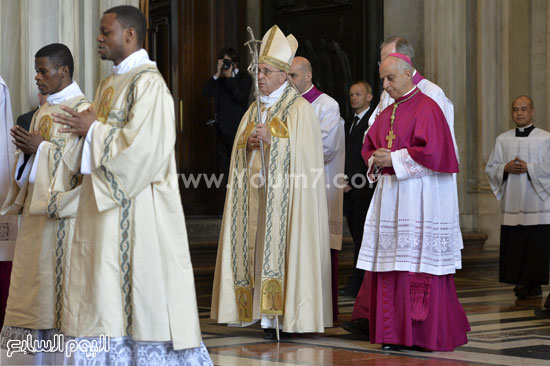 	البابا فرنسيس يحيى قداس القيامة فى روما  -اليوم السابع -4 -2015