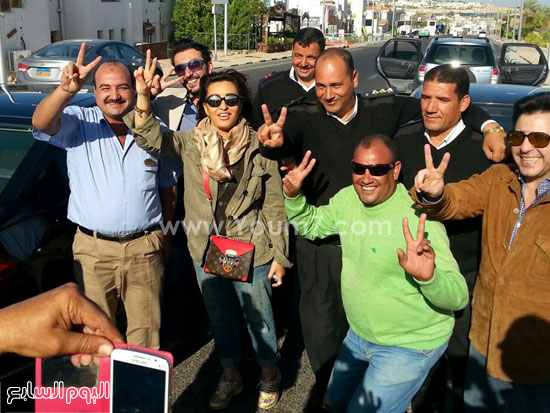 هانى شاكر ولطيفة بجانب رجال الشرطة  -اليوم السابع -4 -2015