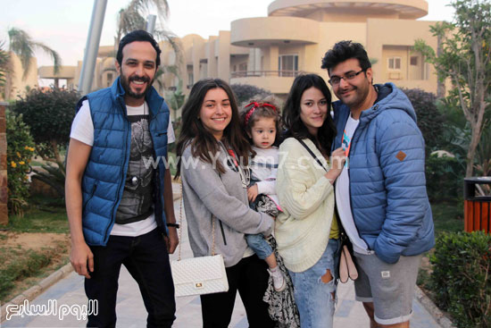 وليد منصور وزوجته دينا والفنان أحمد عصام -اليوم السابع -4 -2015