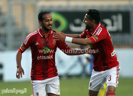 	وليد سليمان يحتفل بإحراز الهدف الأول للأهلى  -اليوم السابع -4 -2015