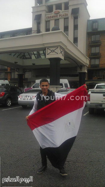 الطلاب يرفعون علم مصر بأمريكا -اليوم السابع -4 -2015