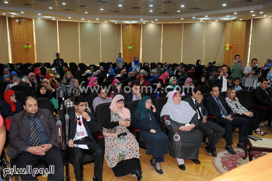 جانب من الحضور خلال كلمة رجل الأعمال أحمد أبو هشيمة  -اليوم السابع -4 -2015
