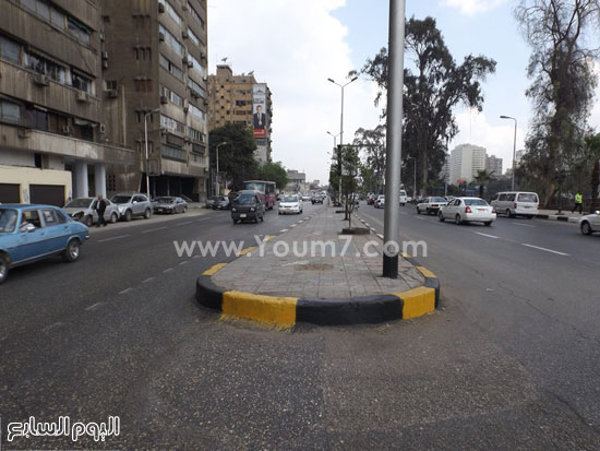  أعمال دهان الأرصفة بشارع النيل  -اليوم السابع -4 -2015