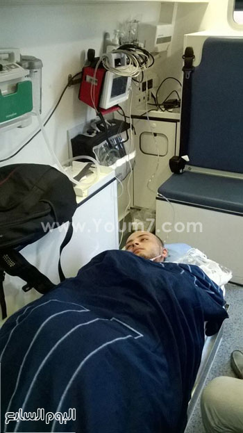 	المصاب الذى تم إخلاؤه من الحدود الليبية التونسية -اليوم السابع -4 -2015