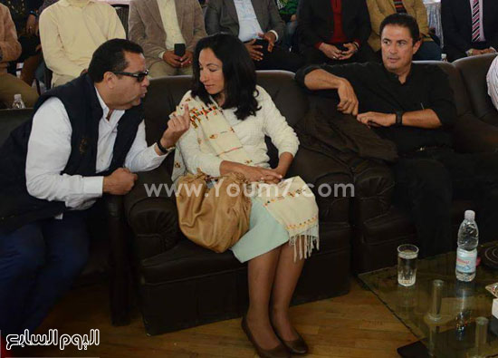 أميرة أبو طالب وزوجها محافظ الإسكندرية -اليوم السابع -4 -2015