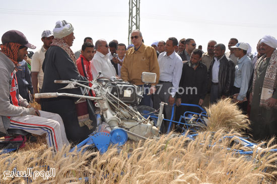 المحافظ يستمع لمزارعى القمح -اليوم السابع -4 -2015
