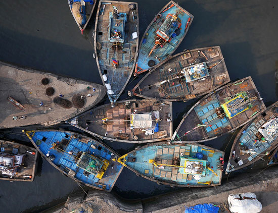 	مراكب الصيد على شاطئ مومباى -اليوم السابع -4 -2015