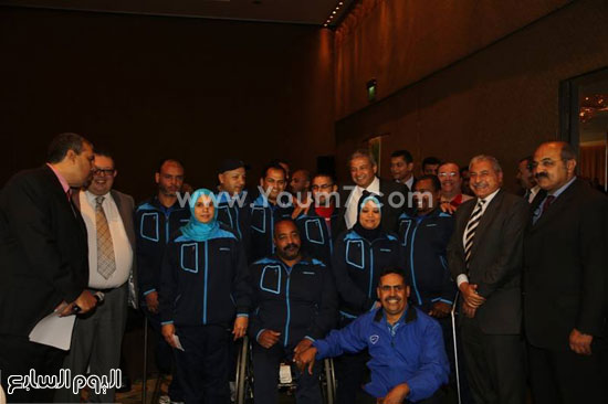 وزير الرياضة يكرم ابطال البارالمبية -اليوم السابع -4 -2015