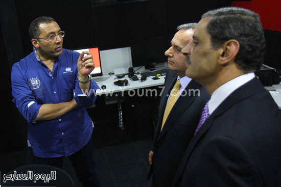 رئيس التحرير وهشام عكاشة ومحمود منتصر -اليوم السابع -4 -2015