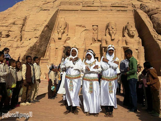 عرض فرعونى أمام معبد الملك رمسيس -اليوم السابع -4 -2015