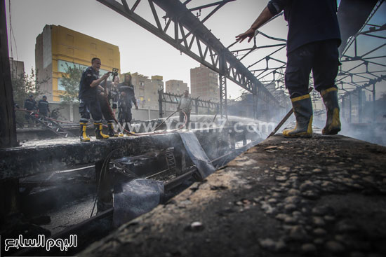 	رجال الإطفاء يسيطرون على النيران  -اليوم السابع -4 -2015