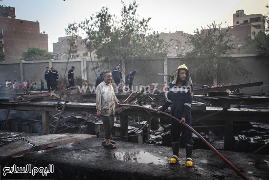 	رجال المطافئ ينجحون فى إخماد النيران -اليوم السابع -4 -2015