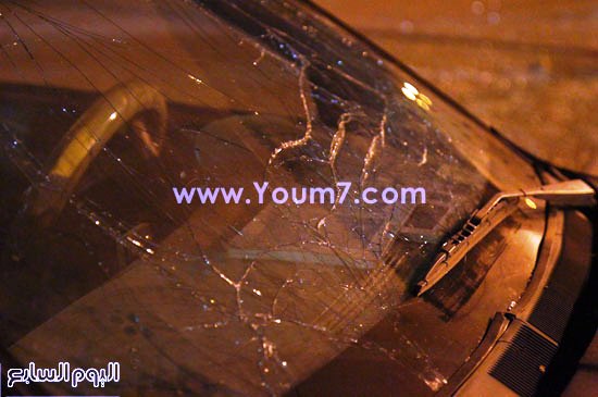 تهشم زجاج سيارة عقب الانفجار  -اليوم السابع -4 -2015