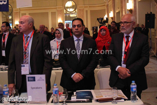 	رجل الأعمال عمرو مغاورى خلال مشاركته بمؤتمر 