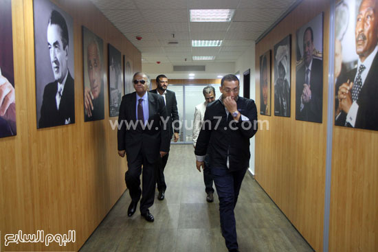 ممدوح عباس فى زيارته إلى مقر اليوم السابع مع رئيس التحرير خالد صلاح  -اليوم السابع -4 -2015