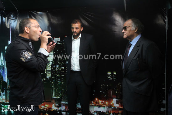  ممدوح عباس ونجله أيمن مع رئيس التحرير خالد صلاح فى استوديو اليوم السابع  -اليوم السابع -4 -2015