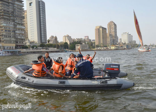 الأطفال فى جولة داخل نهر النيل للتدريب -اليوم السابع -4 -2015