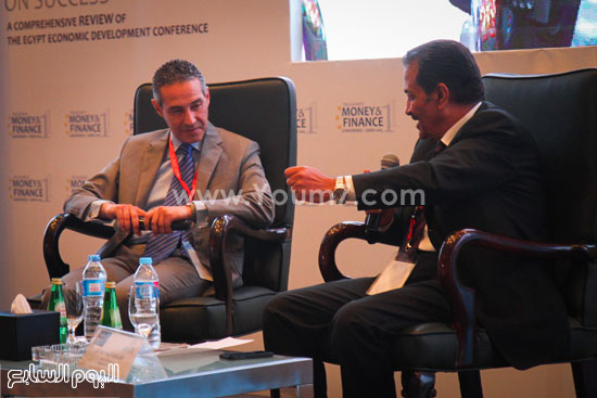 	محمود عبد اللطيف الرئيس التنفيذى لصندوق تحيا مصر خلال حديثه بالمؤتمر -اليوم السابع -4 -2015