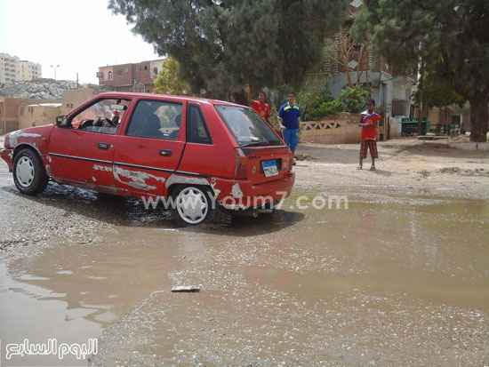 	الشوارع تمتلئ بمياه الصرف -اليوم السابع -4 -2015