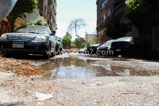 انفجار الماسورة أدى لغرق شارع الثورة -اليوم السابع -4 -2015