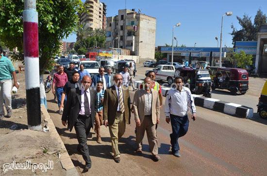 محافظ كفر الشيخ فى جولة بشوارع قلين -اليوم السابع -4 -2015