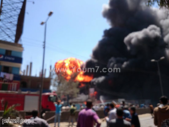  أدخنة كثيفة تتصاعد من مصنع الخل -اليوم السابع -4 -2015