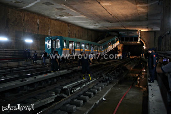  القطار المصطدم بصدادات محطة العباسية -اليوم السابع -4 -2015