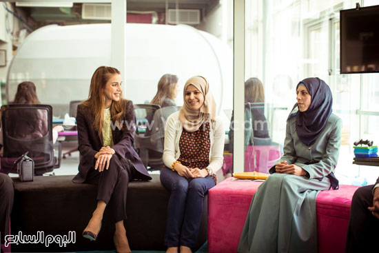 الملكة رانيا فى منصة زين للإبداع -اليوم السابع -4 -2015