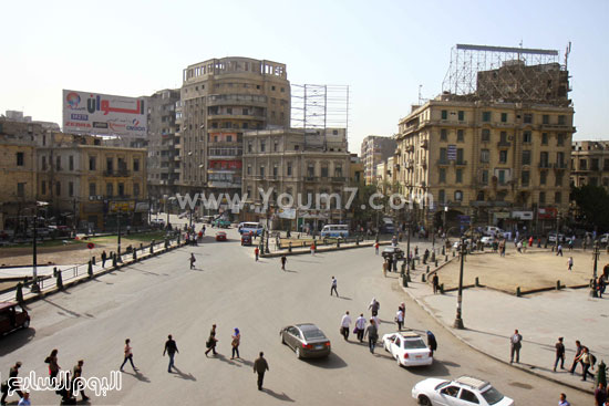 سيولة مرورية فى الشوارع الجانبية لميدان رمسيس بعد إخلائه من الباعة الجائلين  -اليوم السابع -4 -2015