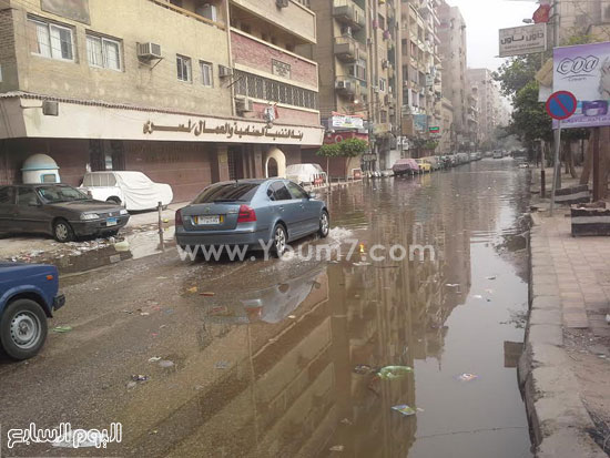 المياه تملأ شارع سعيد بطنطا -اليوم السابع -4 -2015