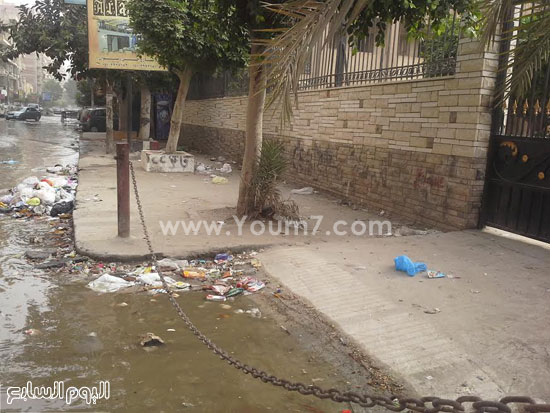 مياه كثيرة أمام مدرسة سعيد العريان -اليوم السابع -4 -2015