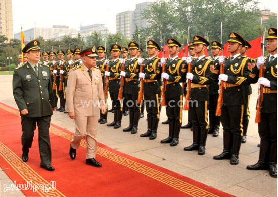  حرس الشرف يستقبل وزير الدفاع المصرى فى الصين  -اليوم السابع -4 -2015
