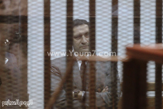 علاء مبارك من داخل قفص الاتهام -اليوم السابع -4 -2015