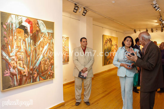 الفنان على نبيل وهبة مع الدكتورة سلوى الشربينى  -اليوم السابع -4 -2015