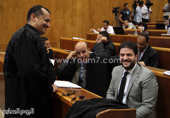  نجل مرسى ومحامى الإخوان بجلسة اليوم -اليوم السابع -4 -2015
