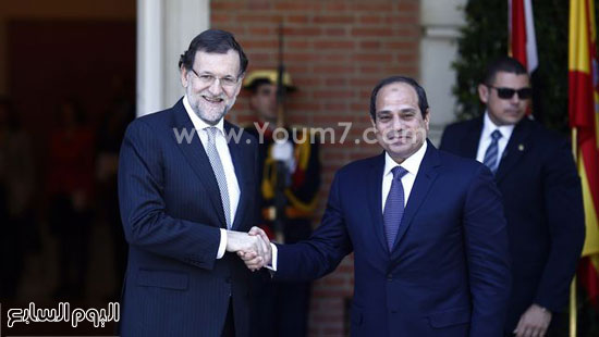 رئيس الحكومة الاسبانية مع السيسى  -اليوم السابع -4 -2015
