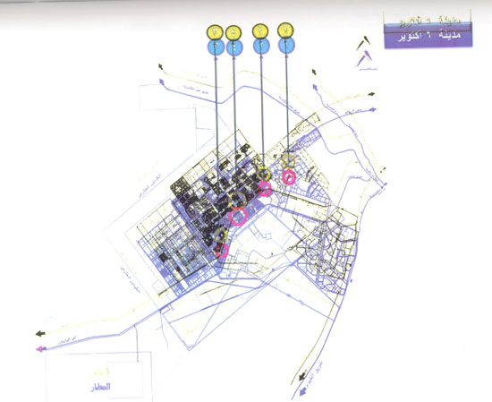 خريطة توضح موقع الأراضى فى مدينة 6 أكتوبر  -اليوم السابع -4 -2015