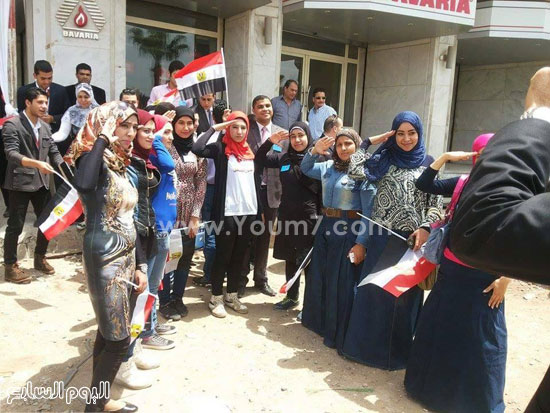 	أعضاء الحملة خلال الاحتفال بأعياد سيناء -اليوم السابع -4 -2015